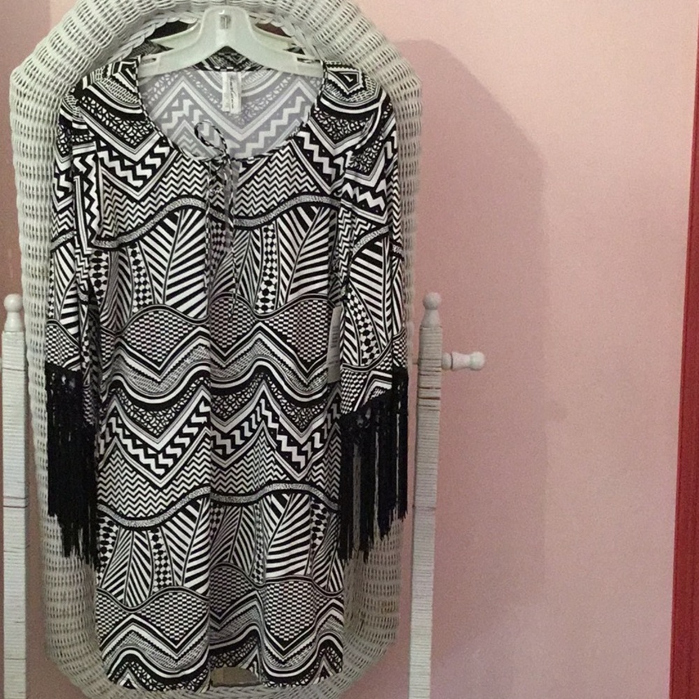 KENNETH COLE GEOMETRIC PRINT DRESS